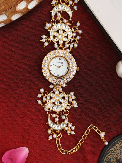 Zayna Kundan Wrist Watch