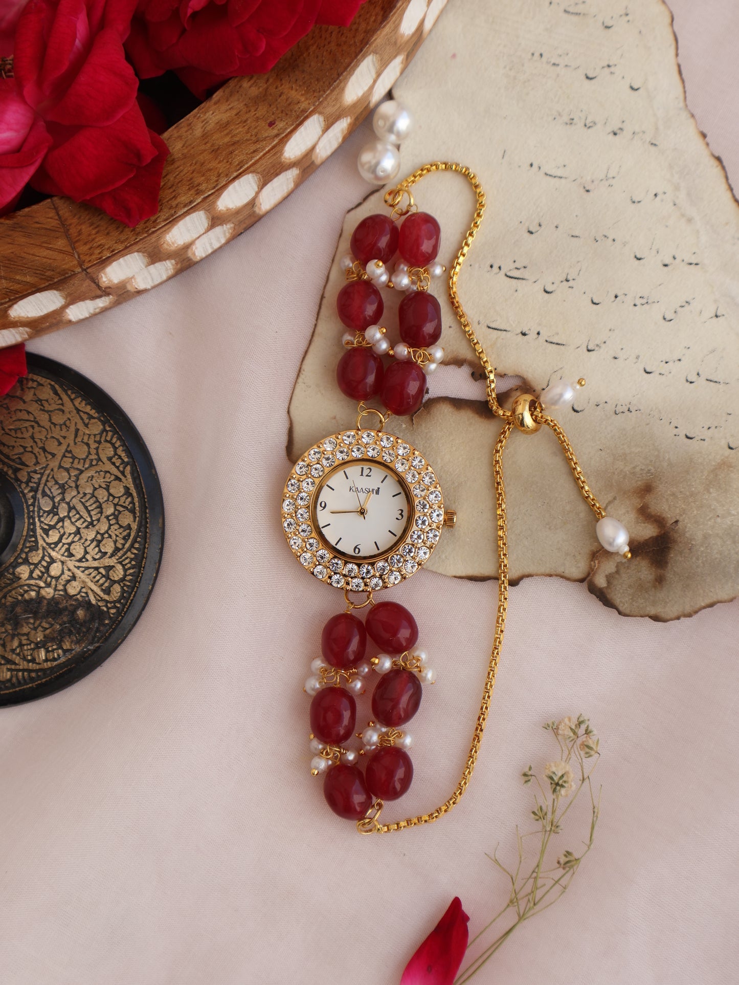 Zaynab Red Wrist Watch