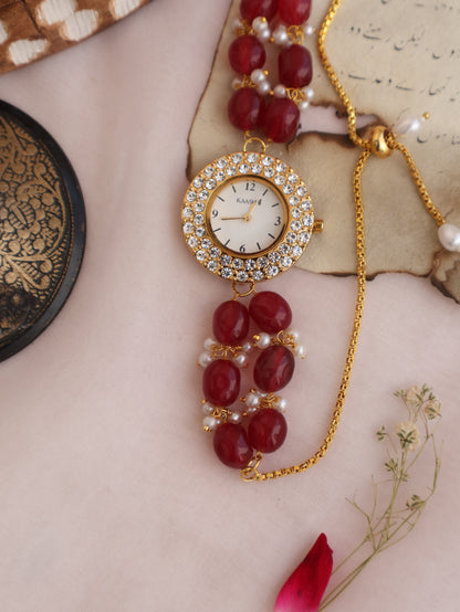 Zaynab Red Wrist Watch
