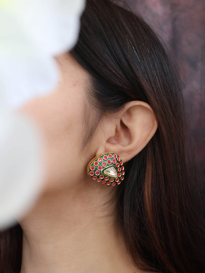 Elvira Kundan Cocktail Earrings