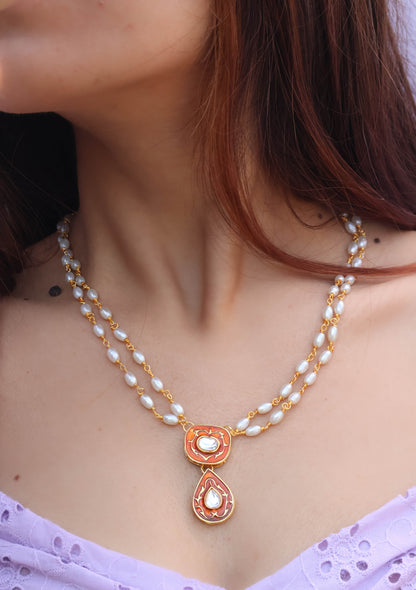 Amrah Meenakari Pendant Necklace