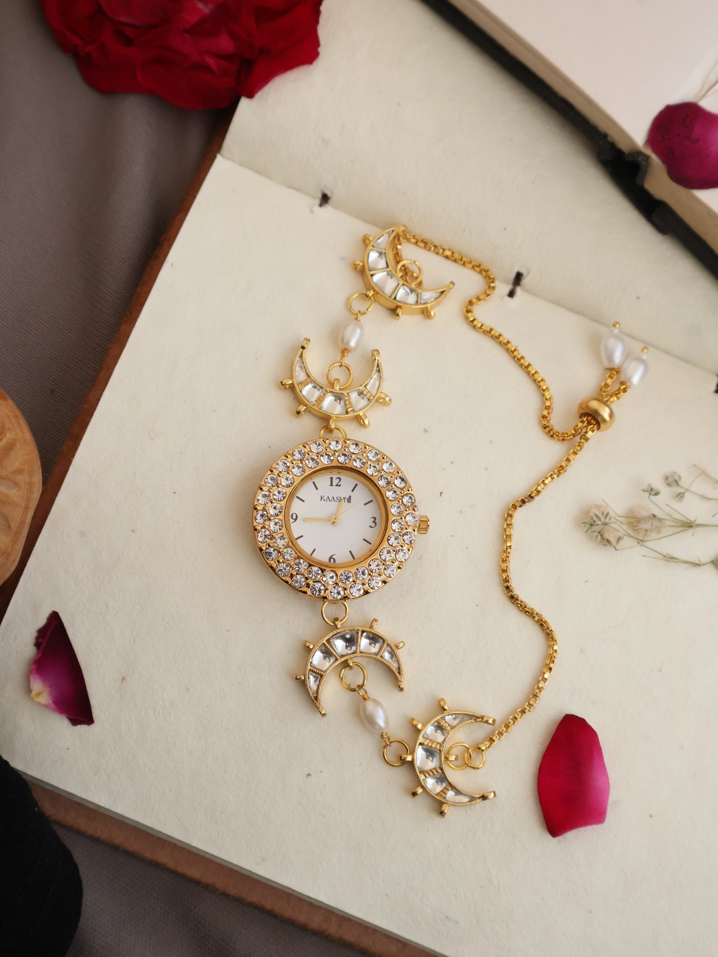 Ayla Kundan Wrist Watch