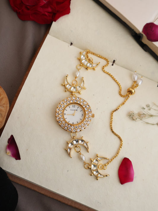 Ayla Kundan Wrist Watch