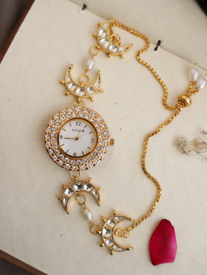 Ayla Kundan Wrist Watch