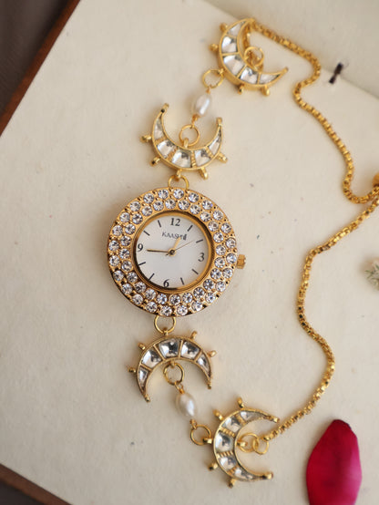 Ayla Kundan Wrist Watch