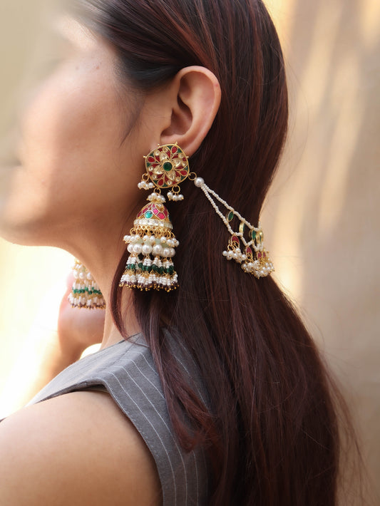 Solana Kundan Jhumka Earrings