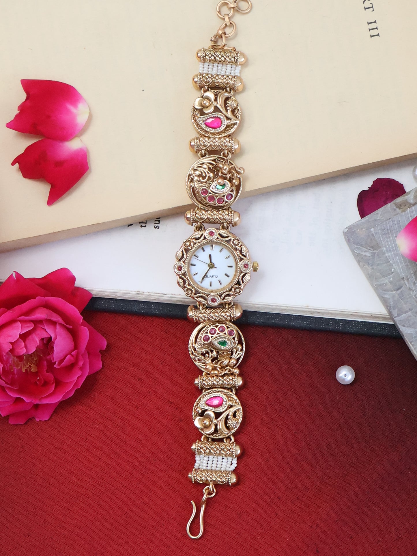 Tishya Kundan Wrist Watch
