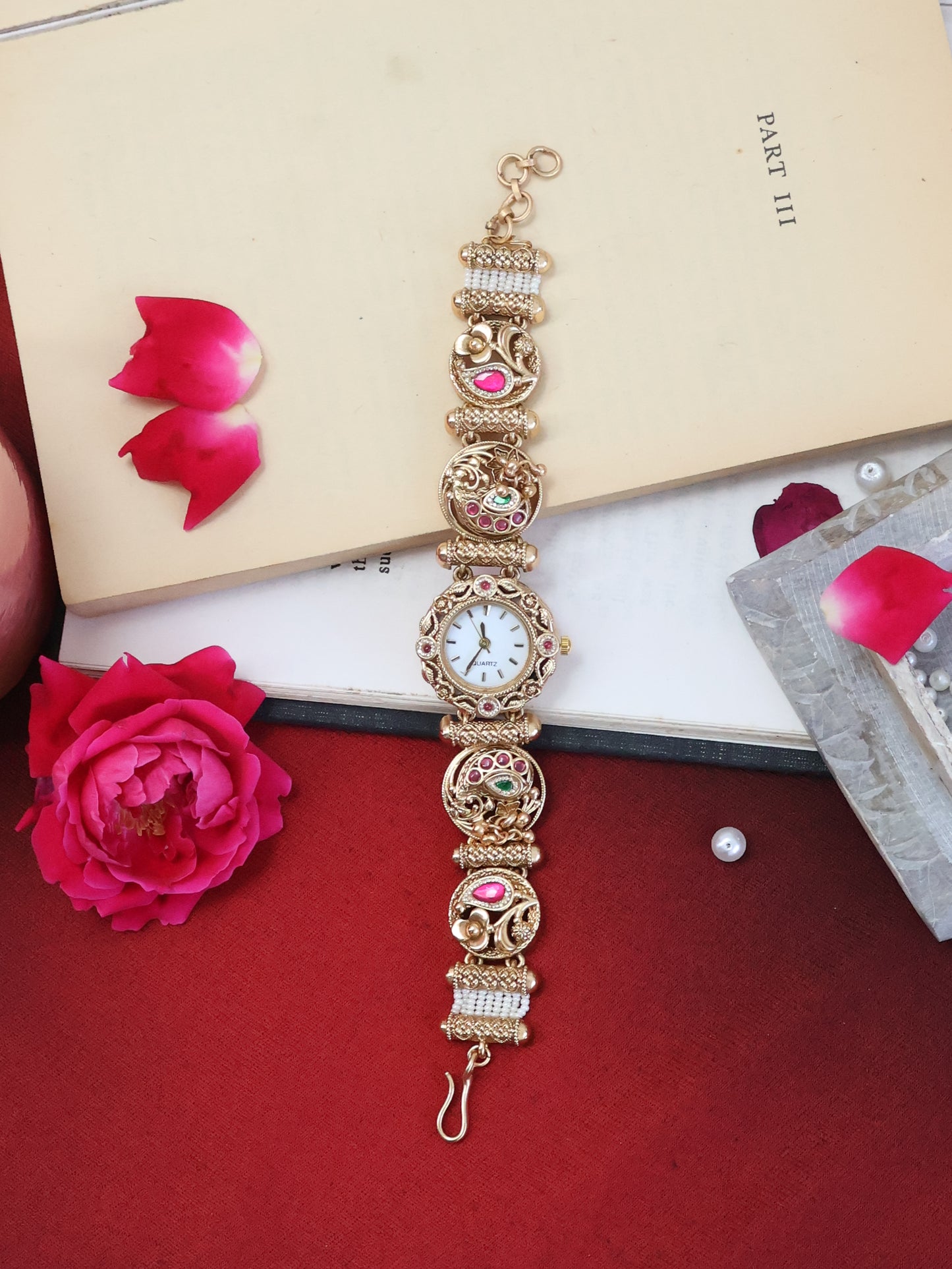 Tishya Kundan Wrist Watch