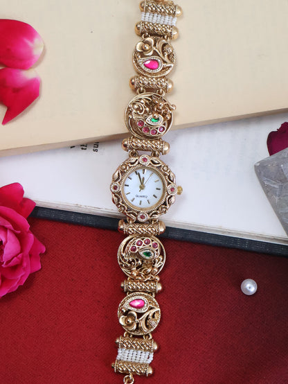Tishya Kundan Wrist Watch