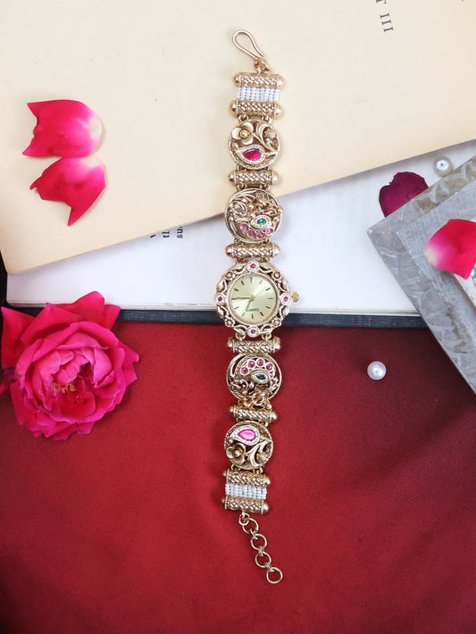 Awani Kundan Wrist Watch