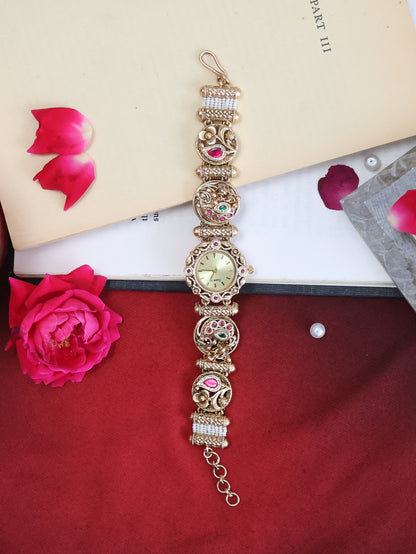 Awani Kundan Wrist Watch