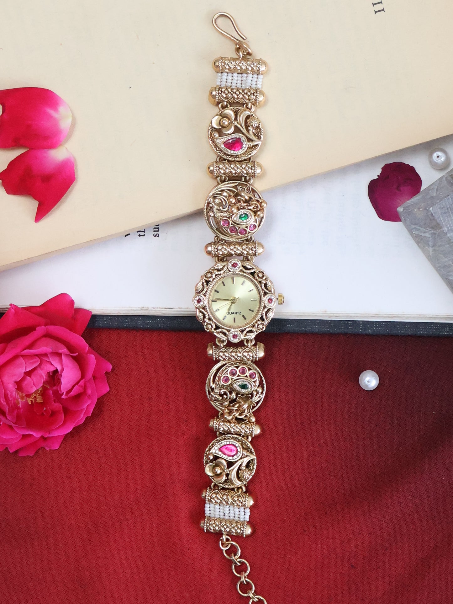 Awani Kundan Wrist Watch