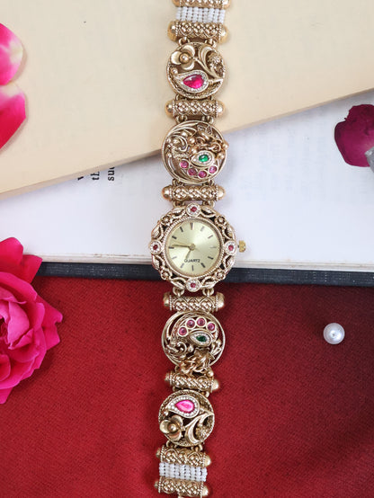 Awani Kundan Wrist Watch