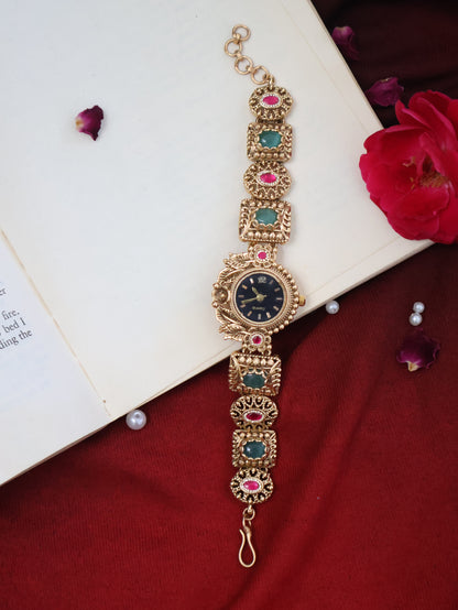 Sheshaa Kundan Wrist Watch