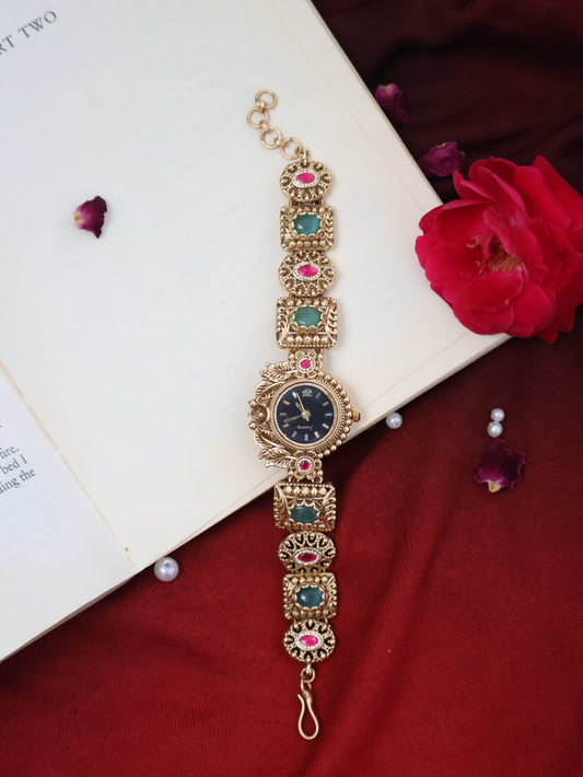 Sheshaa Kundan Wrist Watch