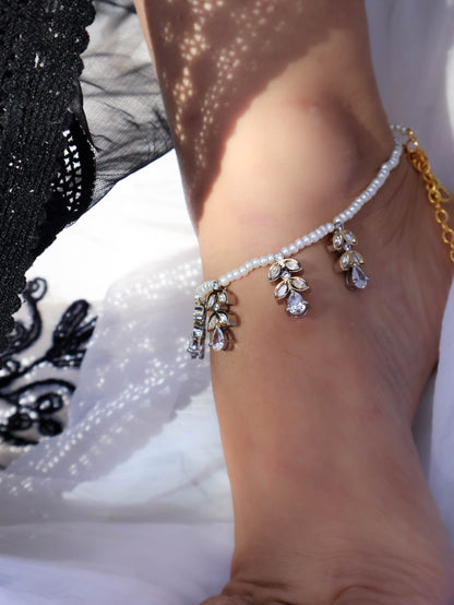 Tatva Silver Anklets- Pair of 2