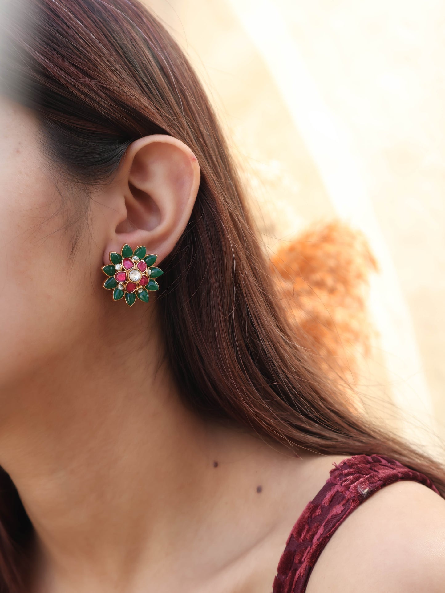 Helima Floral Stud Earrings