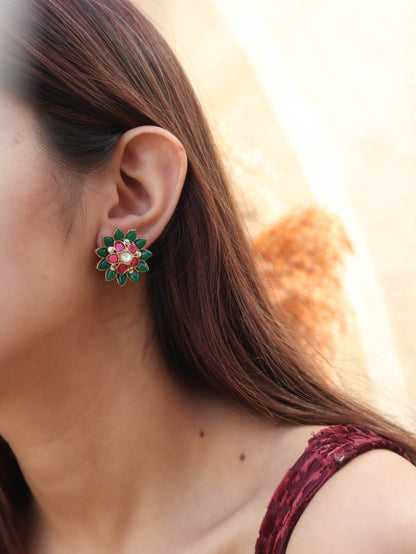 Helima Floral Stud Earrings