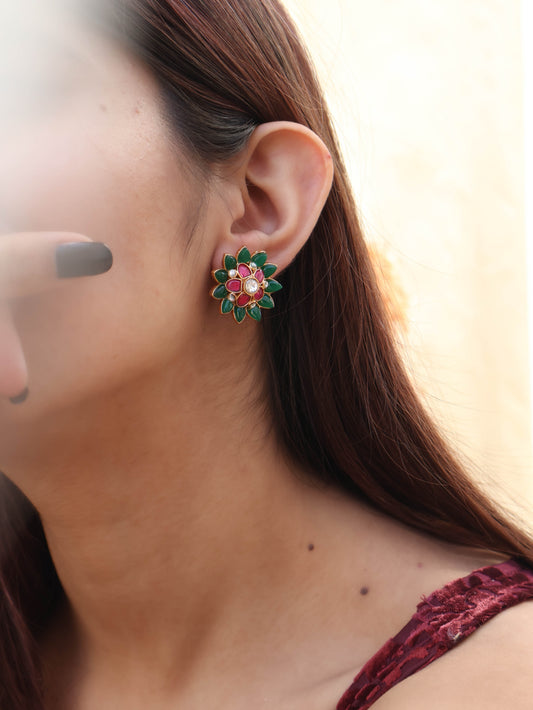 Helima Floral Stud Earrings