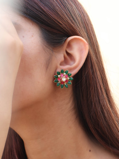 Helima Floral Stud Earrings