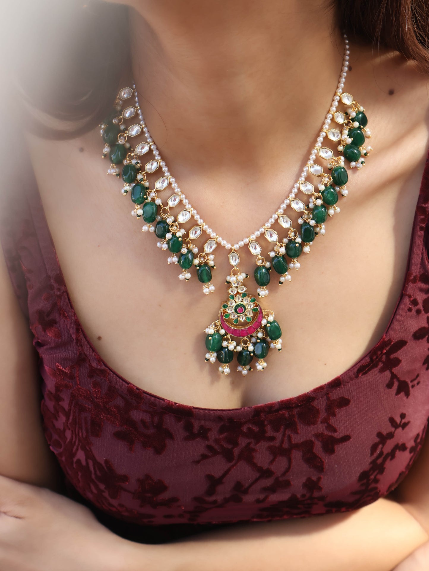 Oliva Green Necklace