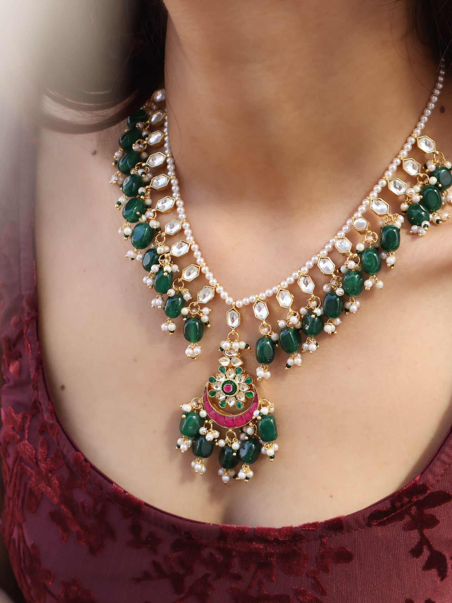 Oliva Green Necklace