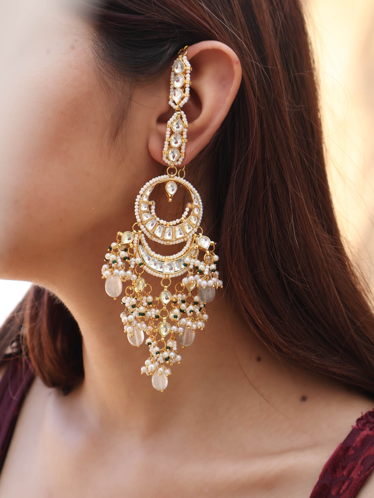 Seren Kundan Chaandbaali Earrings