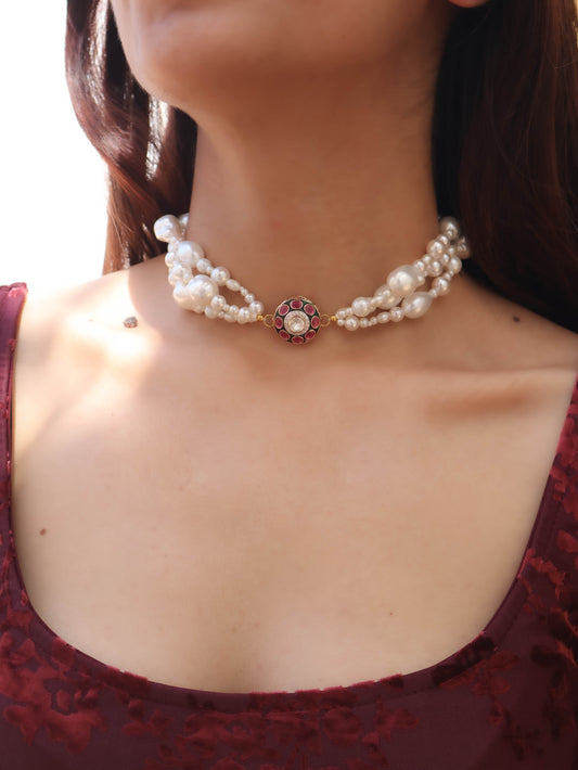 Elsie Pearl Choker Necklace