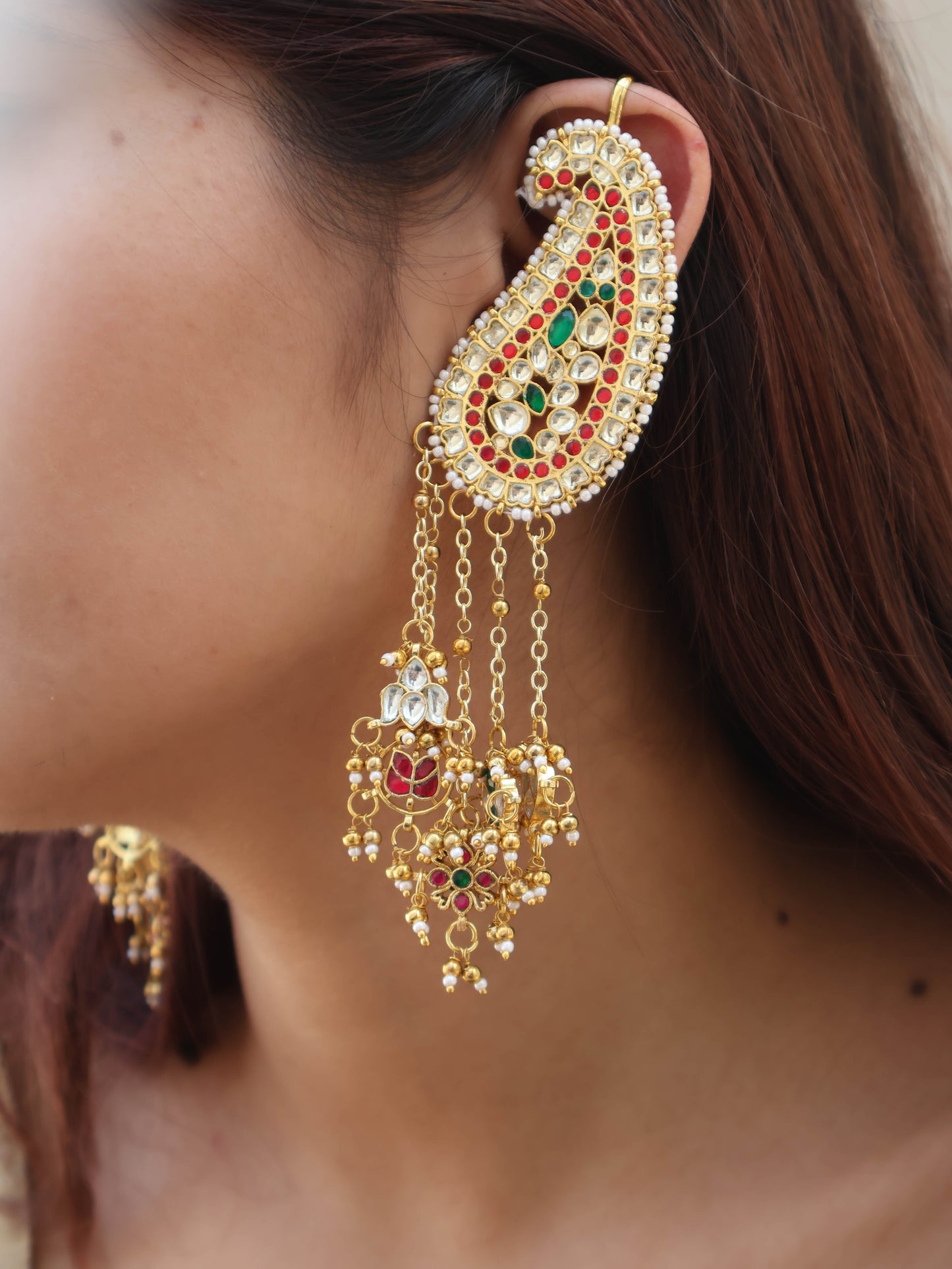 Khwaish Kundan Earcuff Earrings