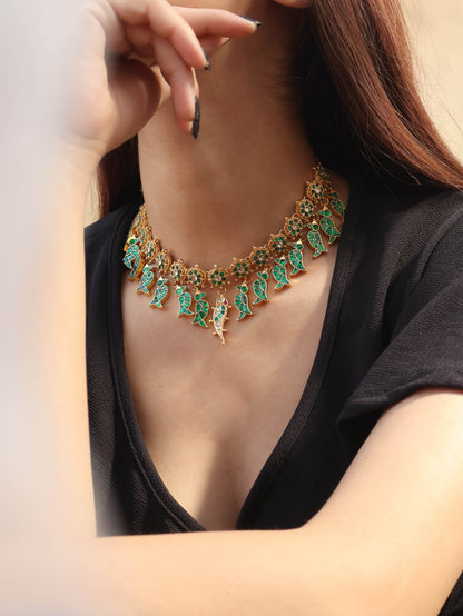 Emila Green Kundan Necklace