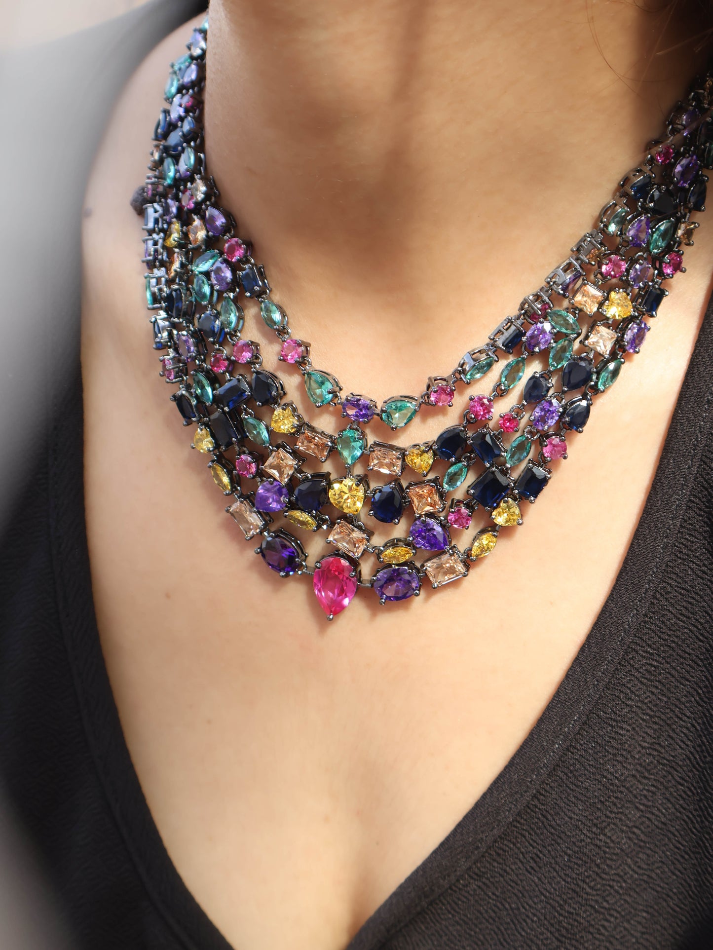 Evie Multicoloured Necklace Set