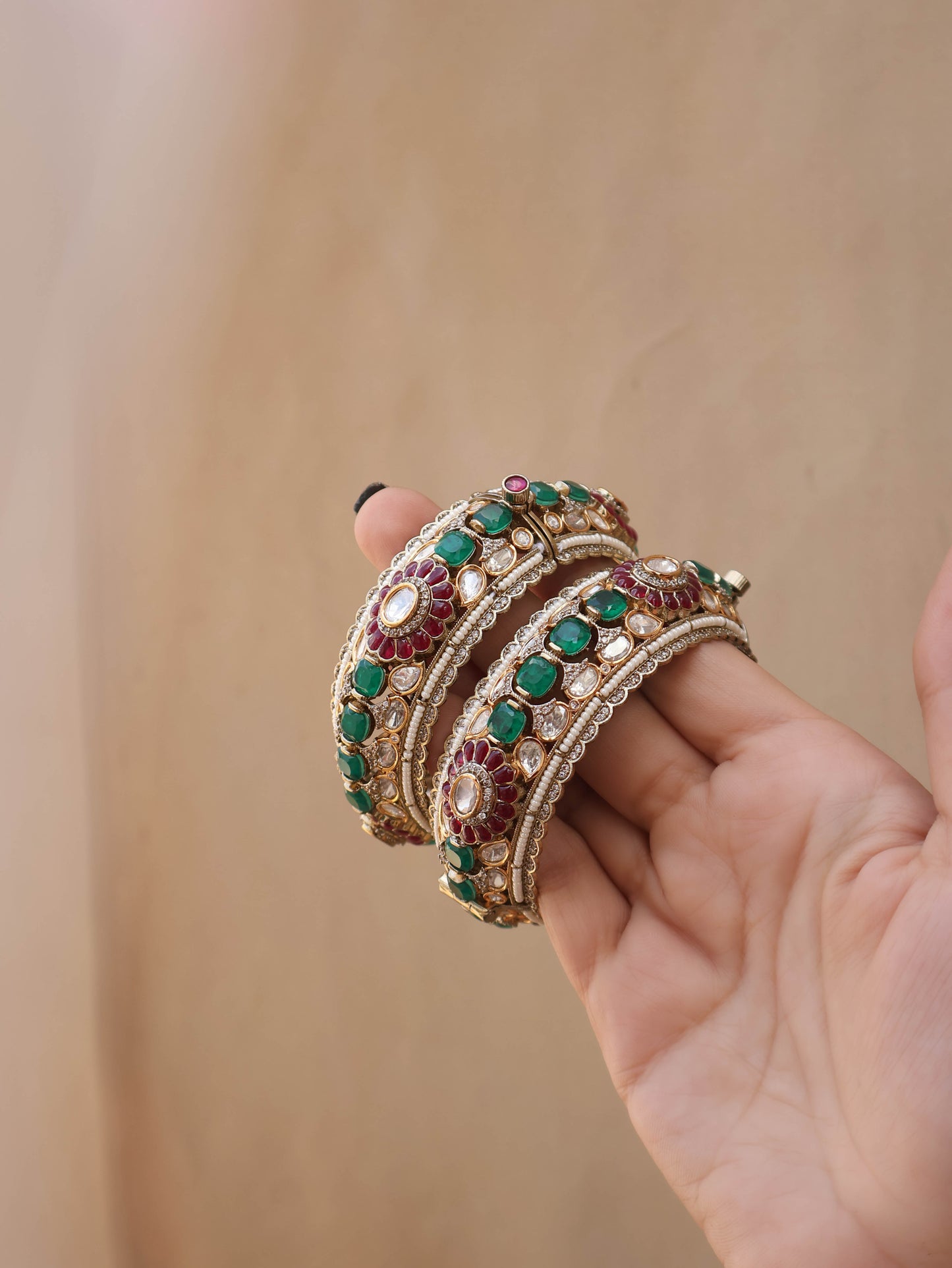 Mohe Polki Bangle - Set of 2