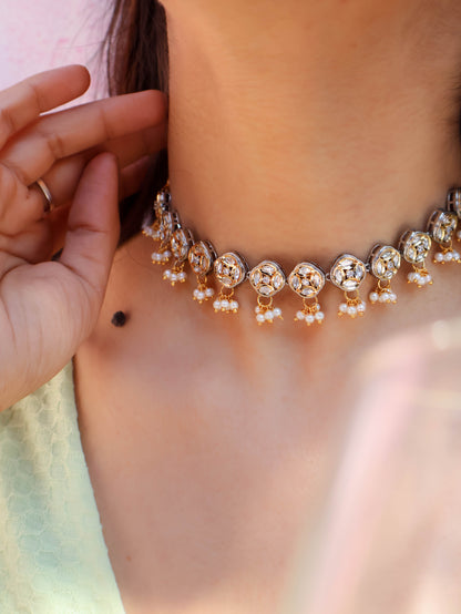 Suhaan Two-Toned Polki Choker Necklace