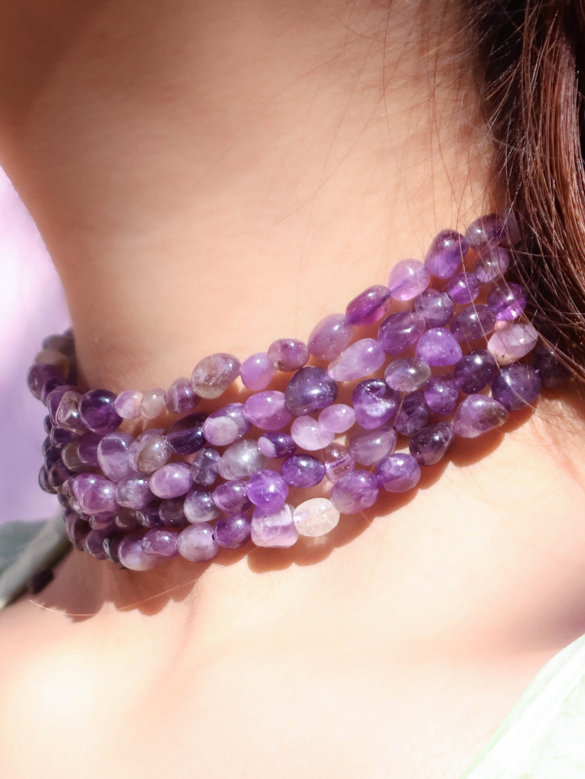 Yulia Amethyst Choker Necklace