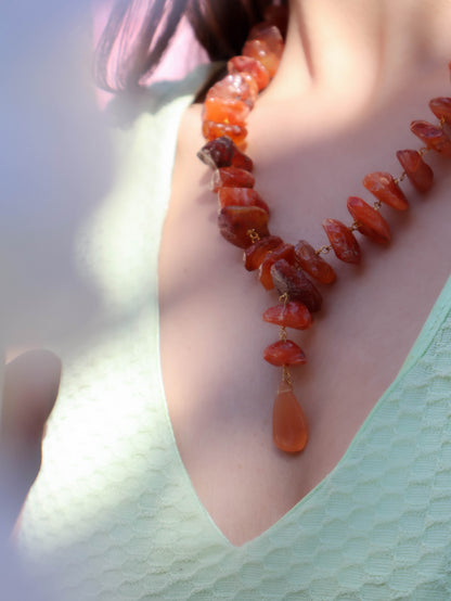 Nadia Fire Agate Necklace