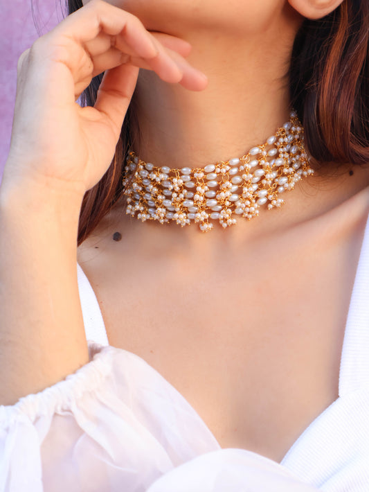 Riza Pearls Choker Necklace