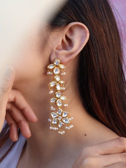 Imroz Kundan Pearl Earrings