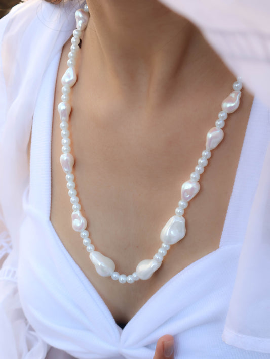 Freya Baroque Pearl Long Necklace