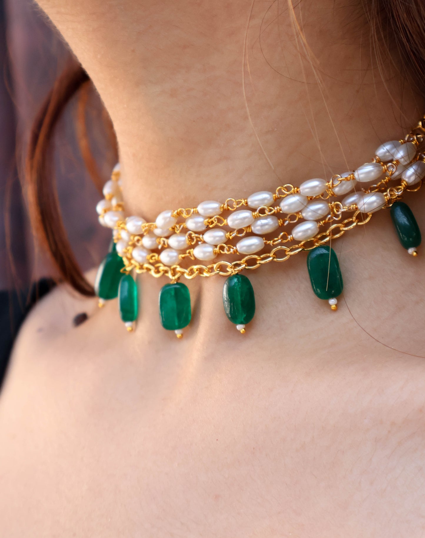 Georgia Green Choker Necklace