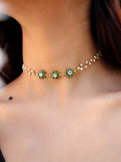 Simara Green Choker Necklace