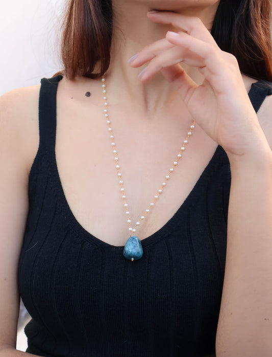 Ania Blue Apatite Pendant Necklace