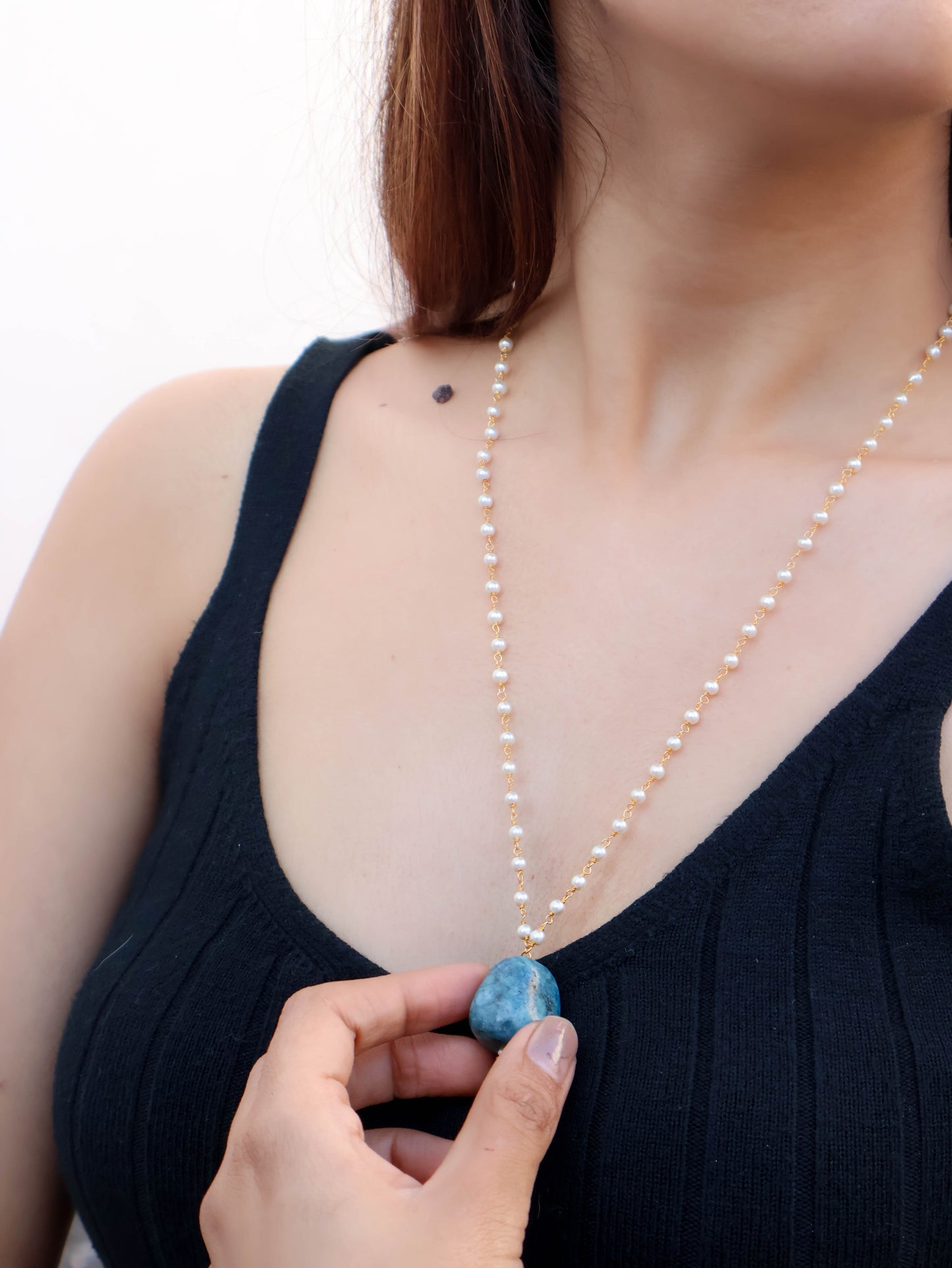 Ania Blue Apatite Pendant Necklace