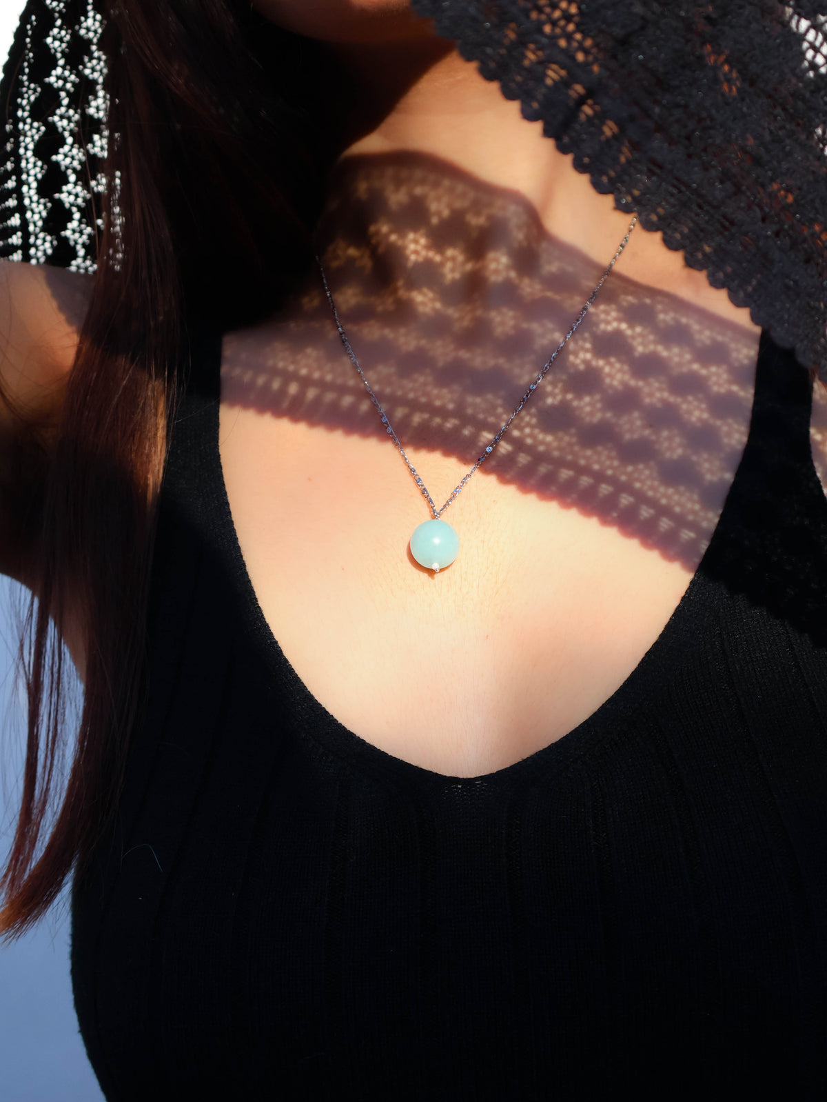 Aliza Moon Stone Pendant Necklace