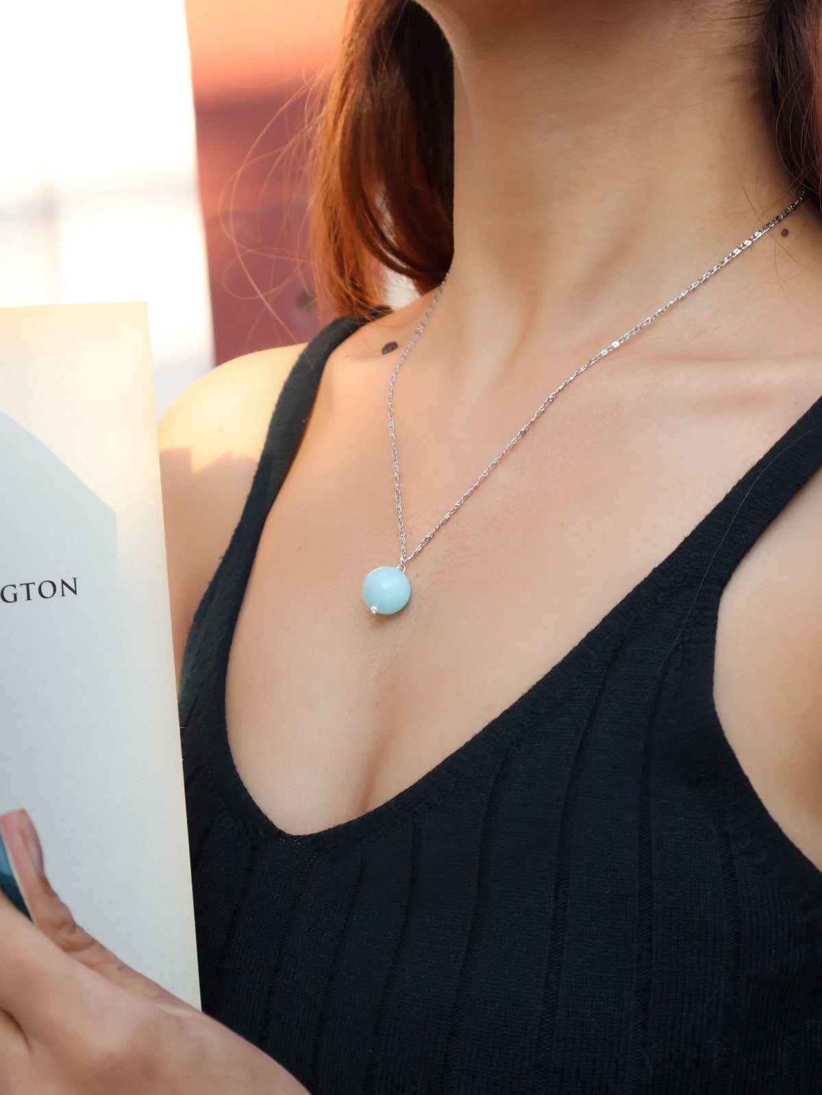 Aliza Moon Stone Pendant Necklace