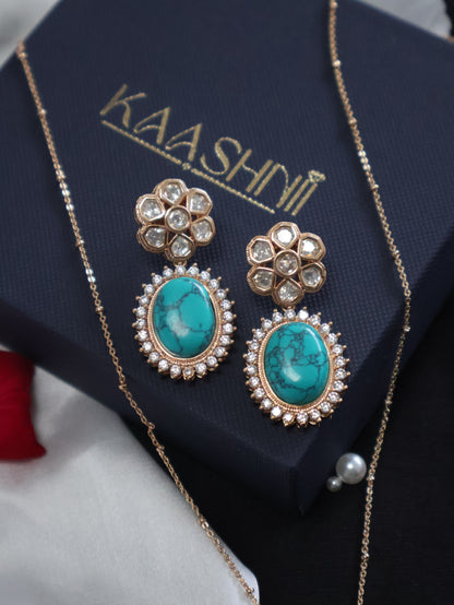 Reem Turquoise Pendant Necklace Set
