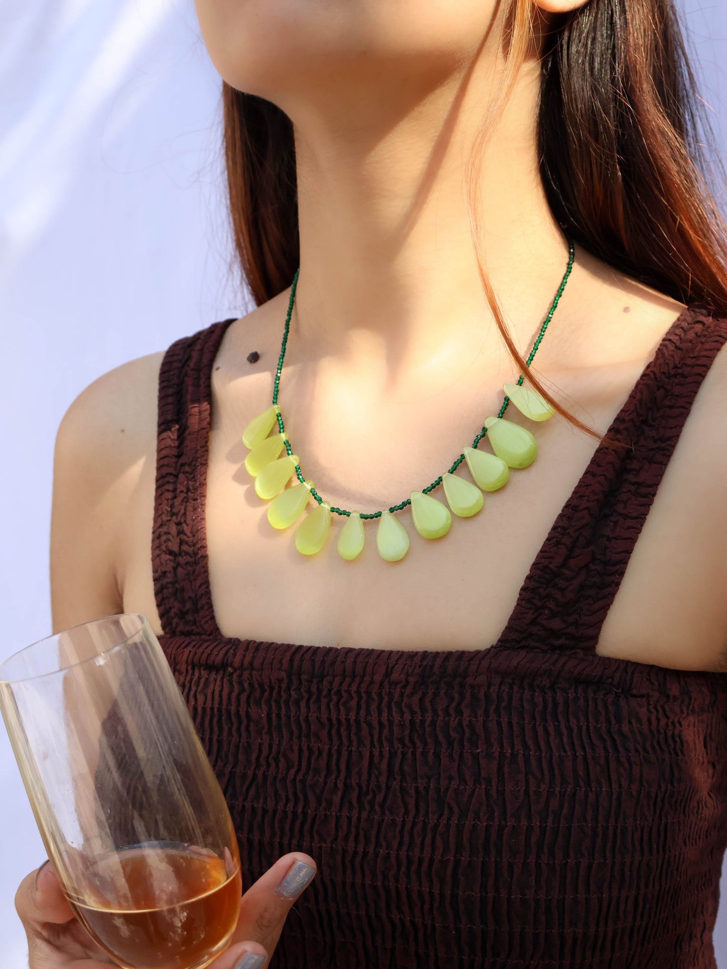 Saran Green Necklace