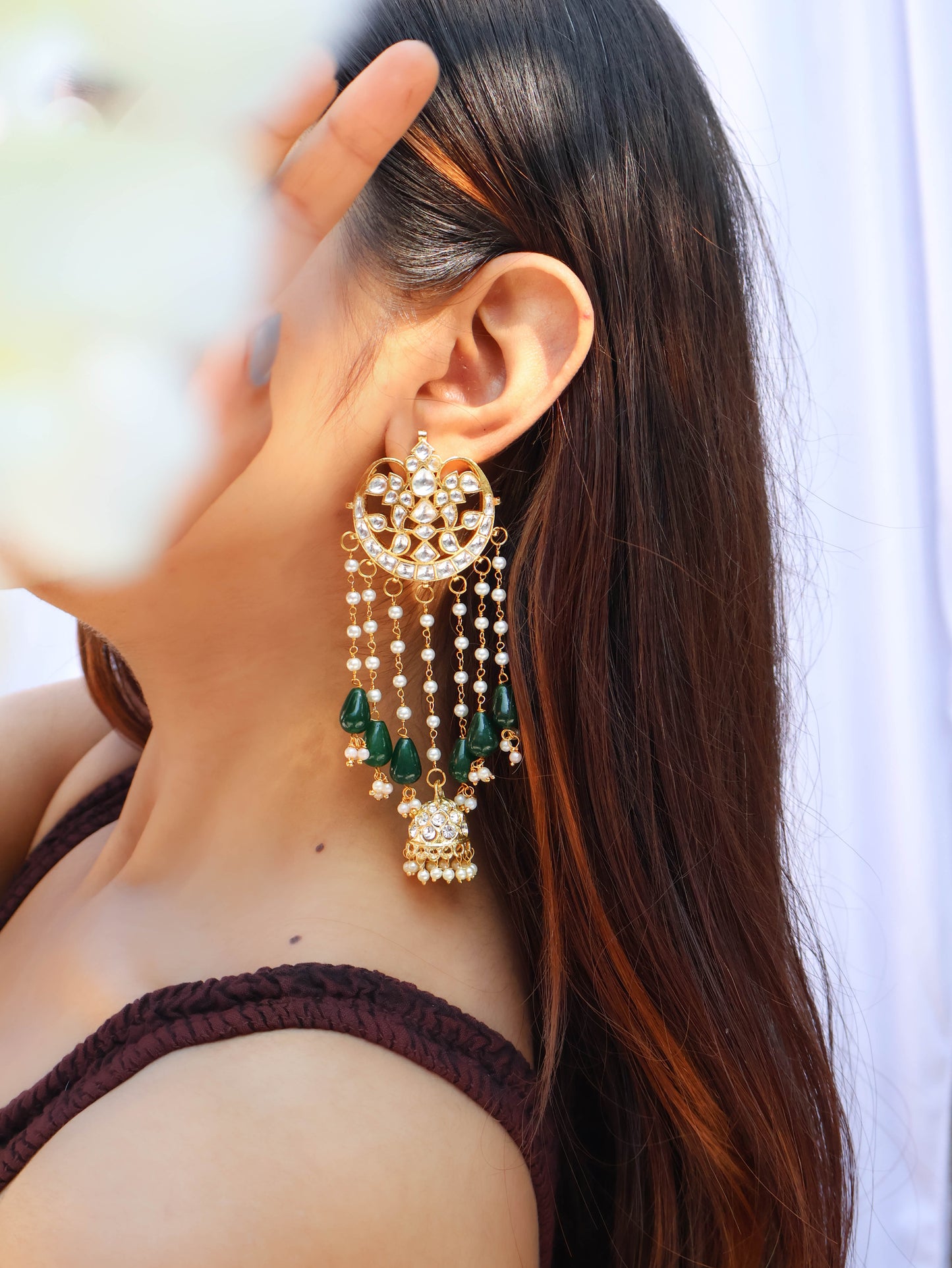 Evan Green Kundan Earrings