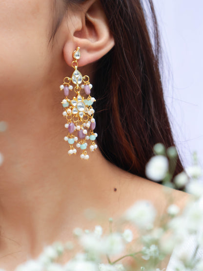 Nurul Kundan Pastel Earrings