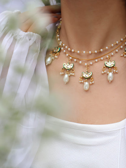 Tahira Green Kundan Necklace