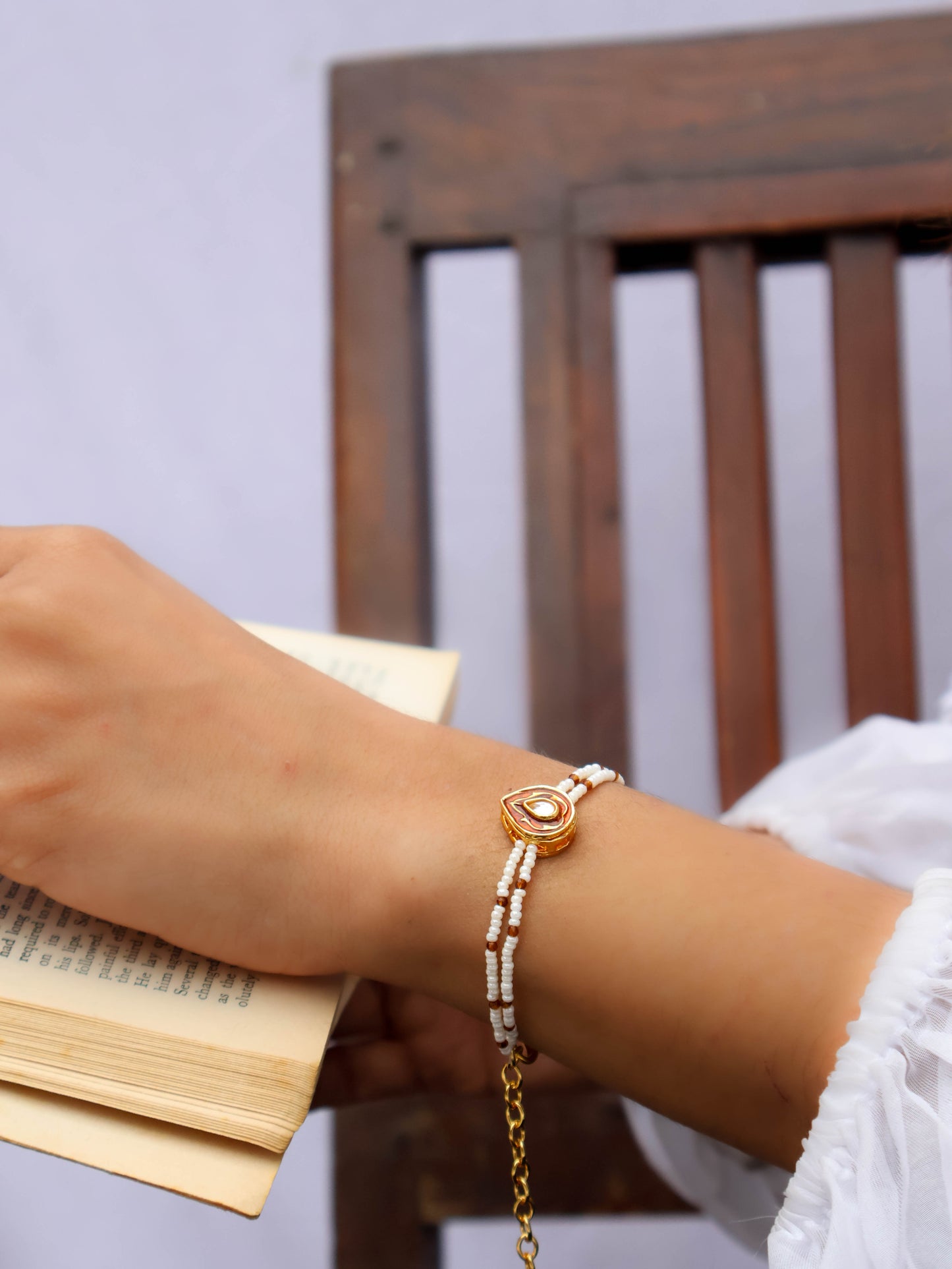 Honey Meenakari Kundan Bracelet